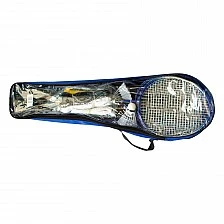 Badminton set for four, with 4 rackets, 2 shuttles and net
