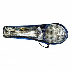 Badminton set for four, with 4 rackets, 2 shuttles and net
