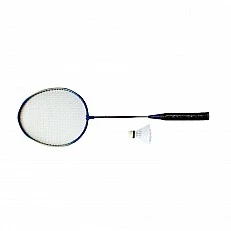 Badminton set for four, with 4 rackets, 2 shuttles and net