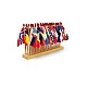 Nowa Szkola Flags of European countries, with a wooden stand