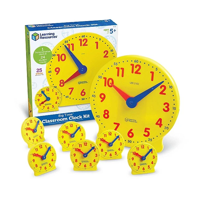Learning Resources Комплект Часовници за клас, 25 броя