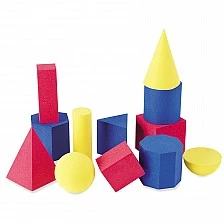 Learning Resources Geometric foam shapes, 12 pieces