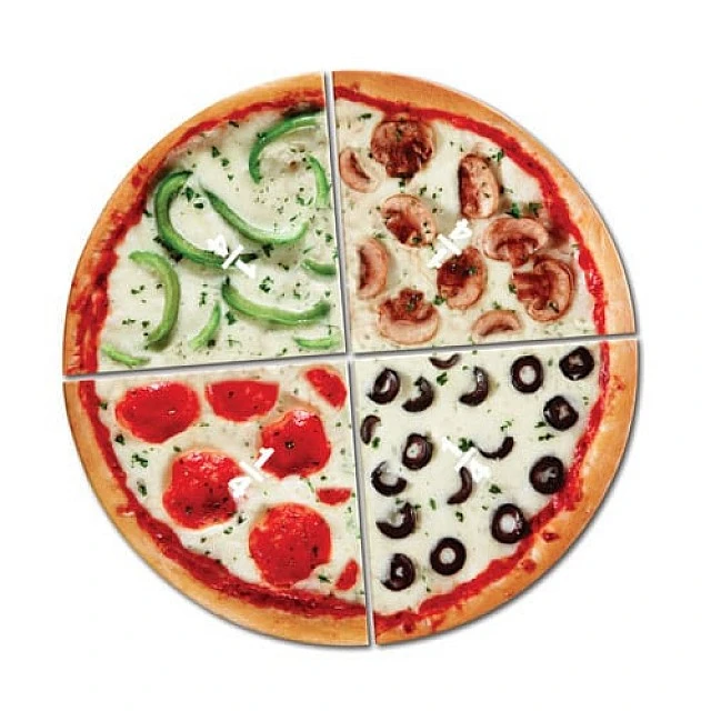 Learning Resources Magnetic Fraction Pizzas for Calculus, 6 pcs