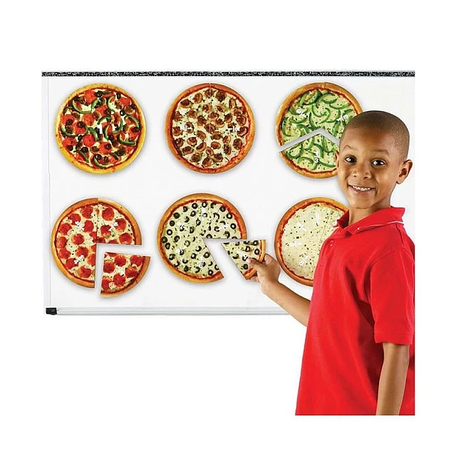 Learning Resources Magnetic Fraction Pizzas for Calculus, 6 pcs