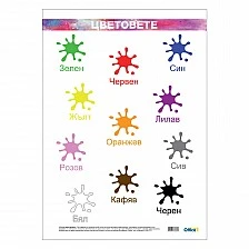 Cubos Student board ''Colors'', laminated, 50 x 70 cm