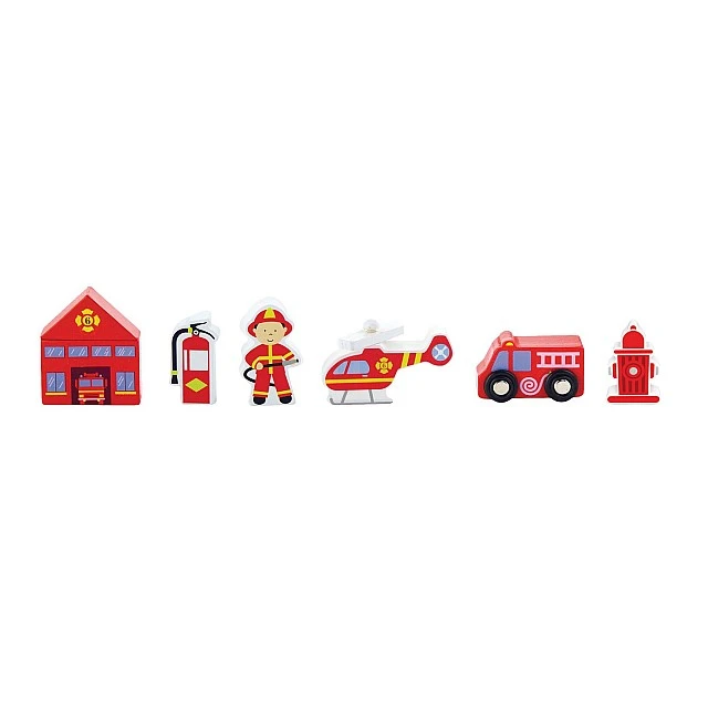 Nowa Szkola Set of wooden figures Fire protection, mini