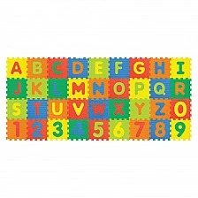 Nowa Szkola Soft floor puzzle, numbers and letters, 36 pieces