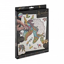 Grafix Puzzle Unicorn, unique shapes, wooden, 137 pieces
