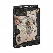 Grafix Puzzle Monkey, unique shapes, wooden, 133 pieces