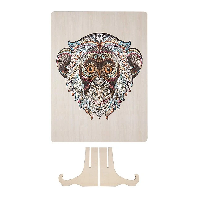 Grafix Puzzle Monkey, unique shapes, wooden, 133 pieces
