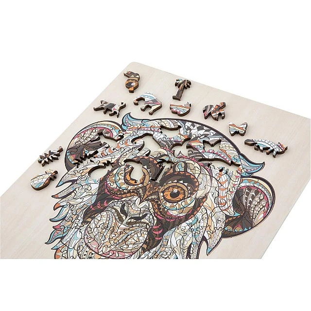Grafix Puzzle Monkey, unique shapes, wooden, 133 pieces