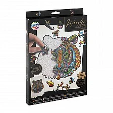 Grafix Puzzle Tiger, unique shapes, wooden, 130 pieces