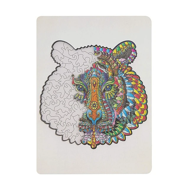 Grafix Puzzle Tiger, unique shapes, wooden, 130 pieces