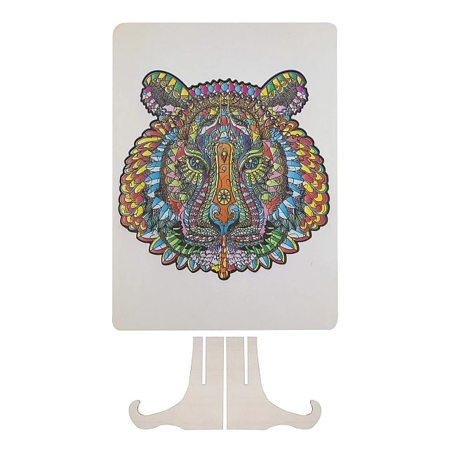 Grafix Puzzle Tiger, unique shapes, wooden, 130 pieces