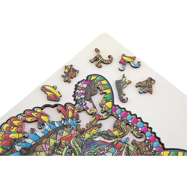 Grafix Puzzle Tiger, unique shapes, wooden, 130 pieces