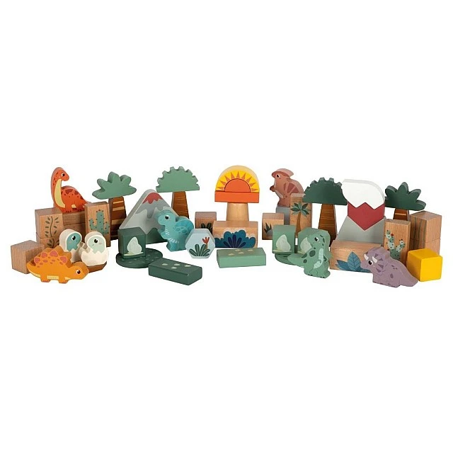 Small Foot Construction Set Dinosaur, wooden, 50 pieces