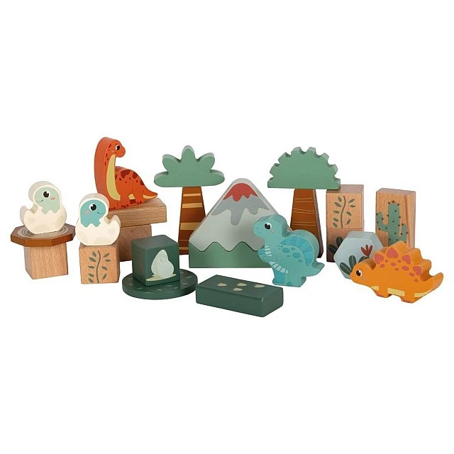 Small Foot Construction Set Dinosaur, wooden, 50 pieces