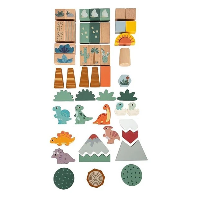 Small Foot Construction Set Dinosaur, wooden, 50 pieces