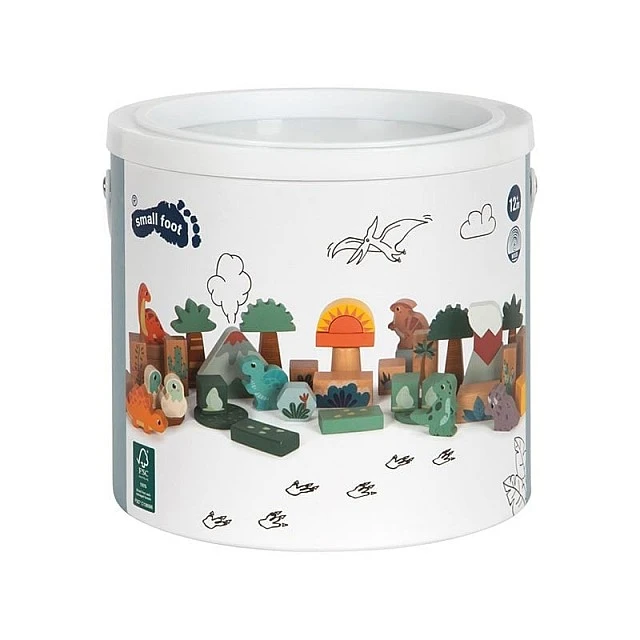Small Foot Construction Set Dinosaur, wooden, 50 pieces