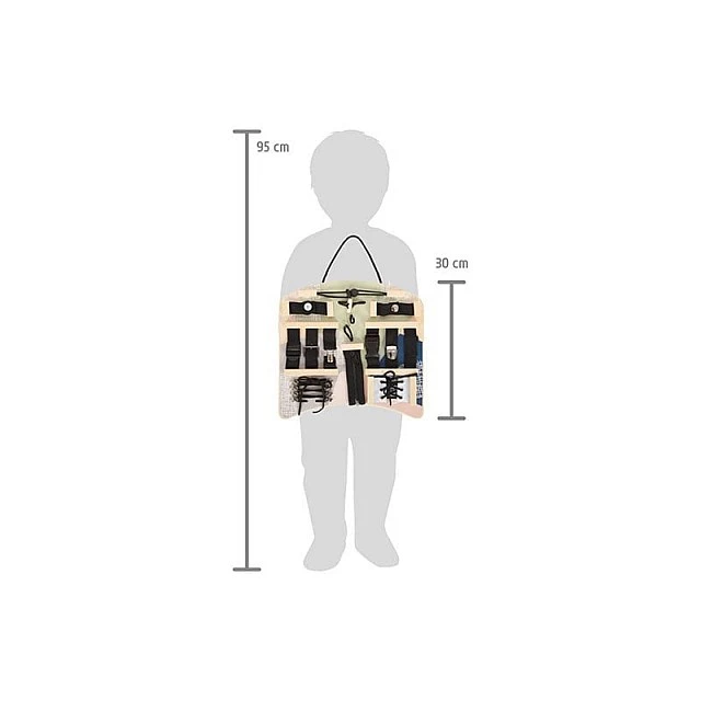 Small Foot Active clip-on board, with laces and buckles, 25 x 30 x 1.5 cm