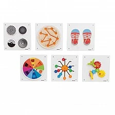 Nowa Szkola Set of manipulative boards, wooden, 6 pieces