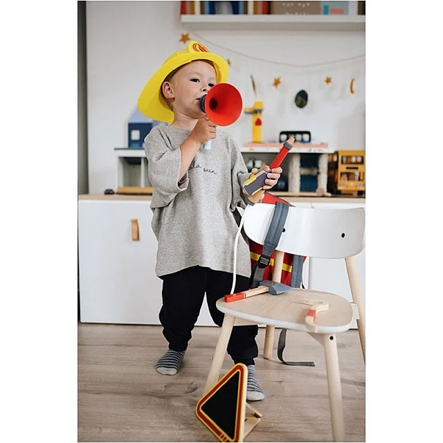 Small Foot Fireman’s set, children’s, in a backpack, wooden