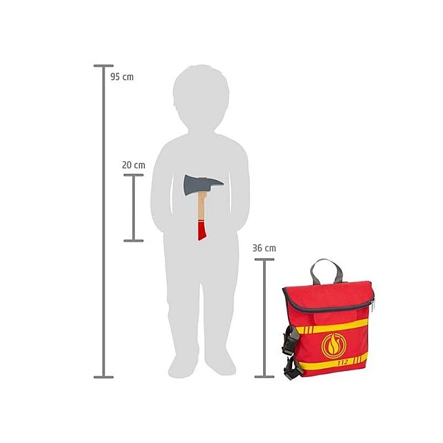 Small Foot Fireman’s set, children’s, in a backpack, wooden