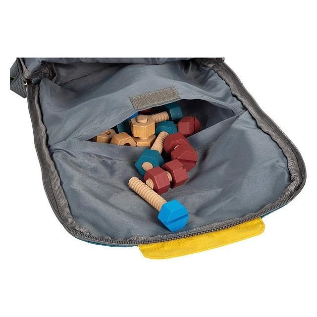 Small Foot Tool Set, in a Backpack, Wooden, for Children