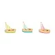 Small Foot wooden sailing boat water toy, 3 pieces