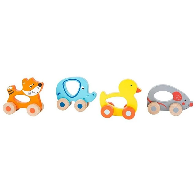 Small Foot Display with baby push toys, 8 pieces