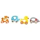 Small Foot Display with baby push toys, 8 pieces