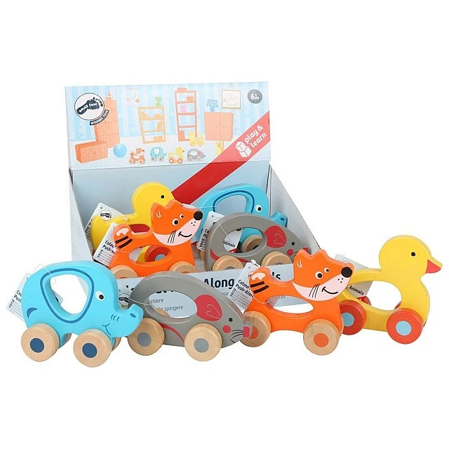 Small Foot Display with baby push toys, 8 pieces