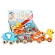 Small Foot Display with baby push toys, 8 pieces