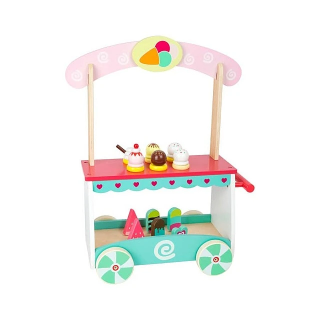 Small Foot wooden ice cream cart, 32 x 20 x 50 cm