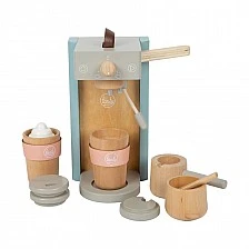 Small Foot Tasty coffee machine, with accessories, wooden, 16 x 11 x 19 cm