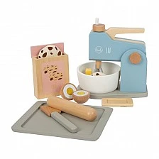 Small Foot Tasty mixer with accessories wooden, 19 x 12 x 20 cm