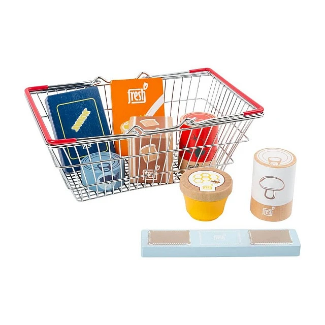 Small Foot Fresh shopping basket with groceries