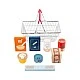 Small Foot Fresh shopping basket with groceries