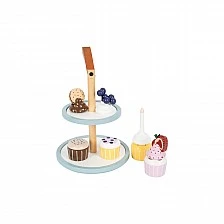 Small Foot wooden muffin stand, 28 x 18 cm