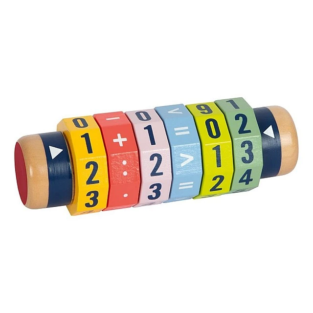 Small Foot Calculator, rotating, wooden