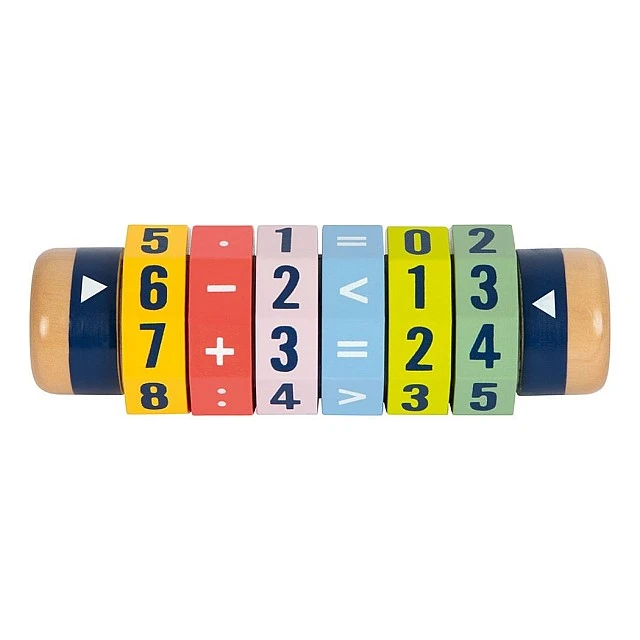 Small Foot Calculator, rotating, wooden