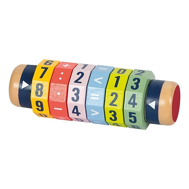 Small Foot Calculator, rotating, wooden