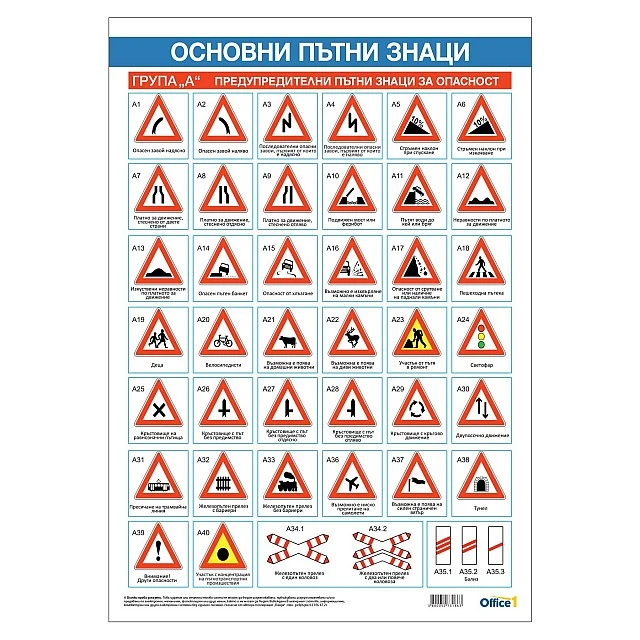 Cubos Student board Road signs, 70 x 100 cm