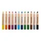 Eberhard Faber Colored Pencils Mini - Maxi, 3 in 1, Jumbo, 12 colors