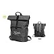 Раница Rolltop, водоустойчива, с джоб, 300D RPET, 40 х 60 cm, черна