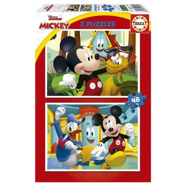 Puzzle 2-in-1 Educa Mickey Mouse Fun House, 2 x 48 pieces