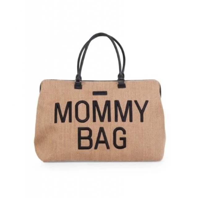Mommy bag - beige raffia look