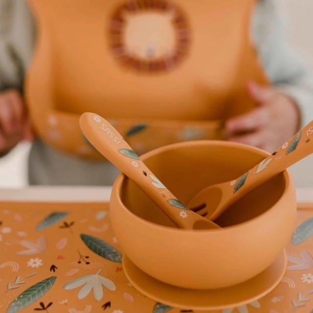 Silicone vacuum feeding bowl, Sassi, Lion cub