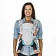 Ergonomic baby carrier, Infantino, Flip 4 in 1, With breathable fabric, Light gray, from 3.6 to 14.5 kg.