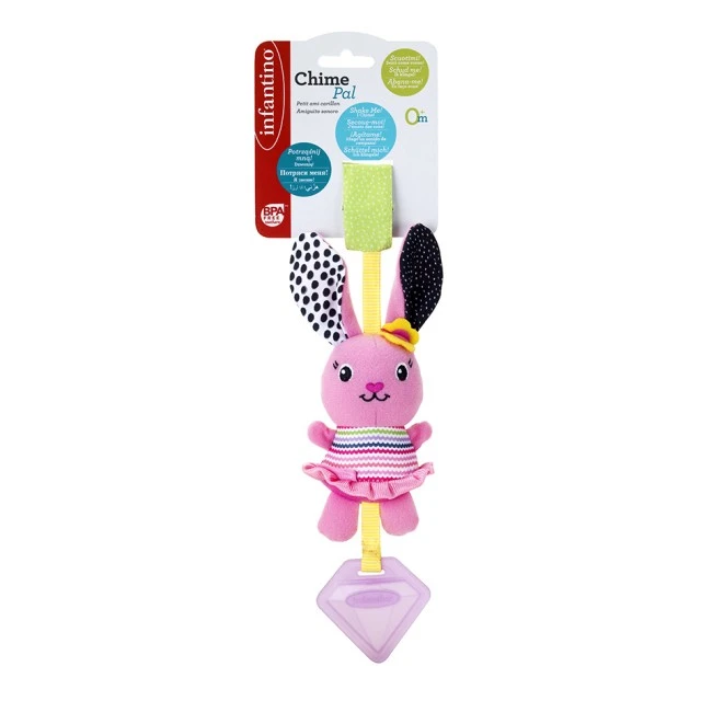Бебешка мека сензорна играчка, Infantino, Зайче